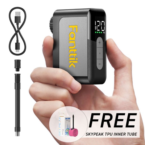 Fanttik X10 Ace Mini Bike Pump w/ free Skypeak TPU Inner Tube
