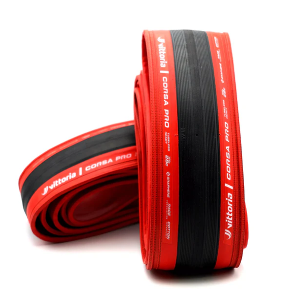 Vittoria Corsa Pro 28C Red Fold/TLR Road Bike Tire Limited Edition